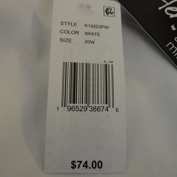 Ali Miles Thin Her Wide Leg Pants Women's Plus Size 20W White Stretch Capsule - Picture 9 of 11